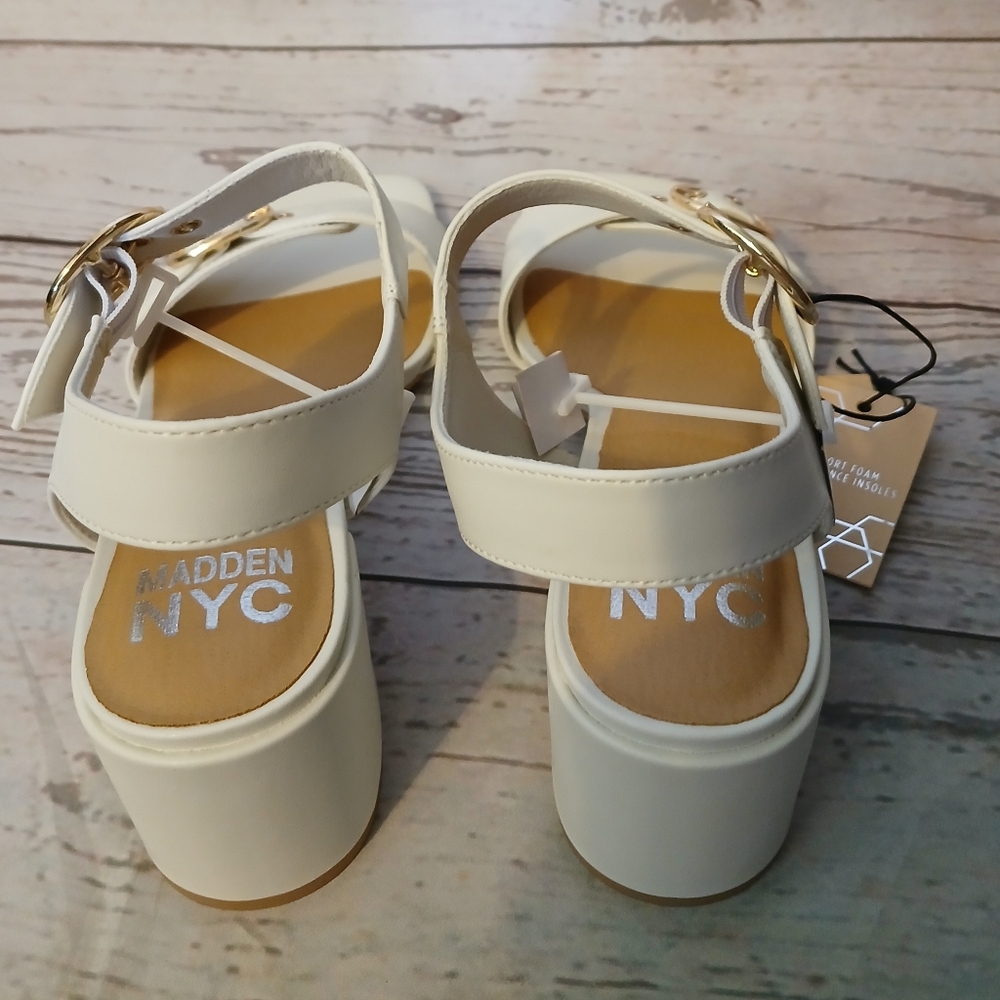 Madden NYC Women's Adelade Sandals White Size 11 - Picture 7 of 11